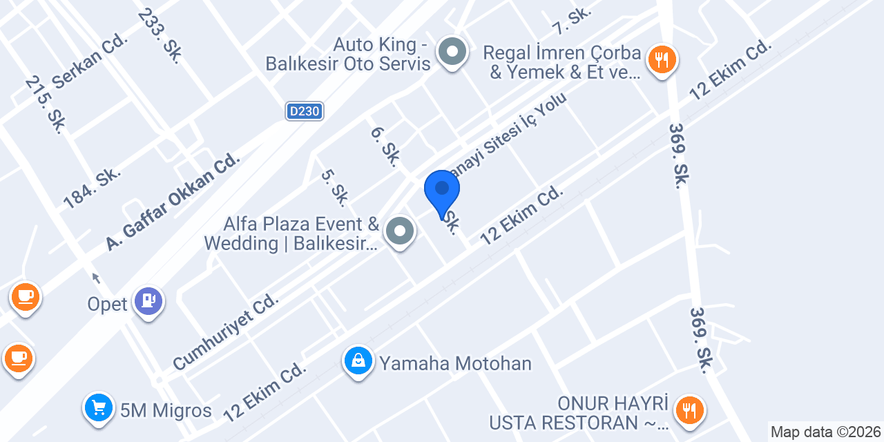 Erdil Akü Sanayi Şube konumu