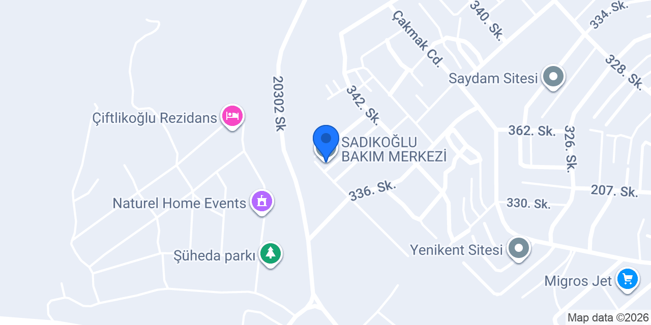 SADIKOĞLU BAKIM MERKEZİ konumu