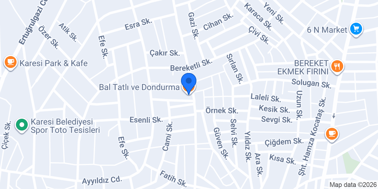 Bal Tatlı ve Dondurma konumu