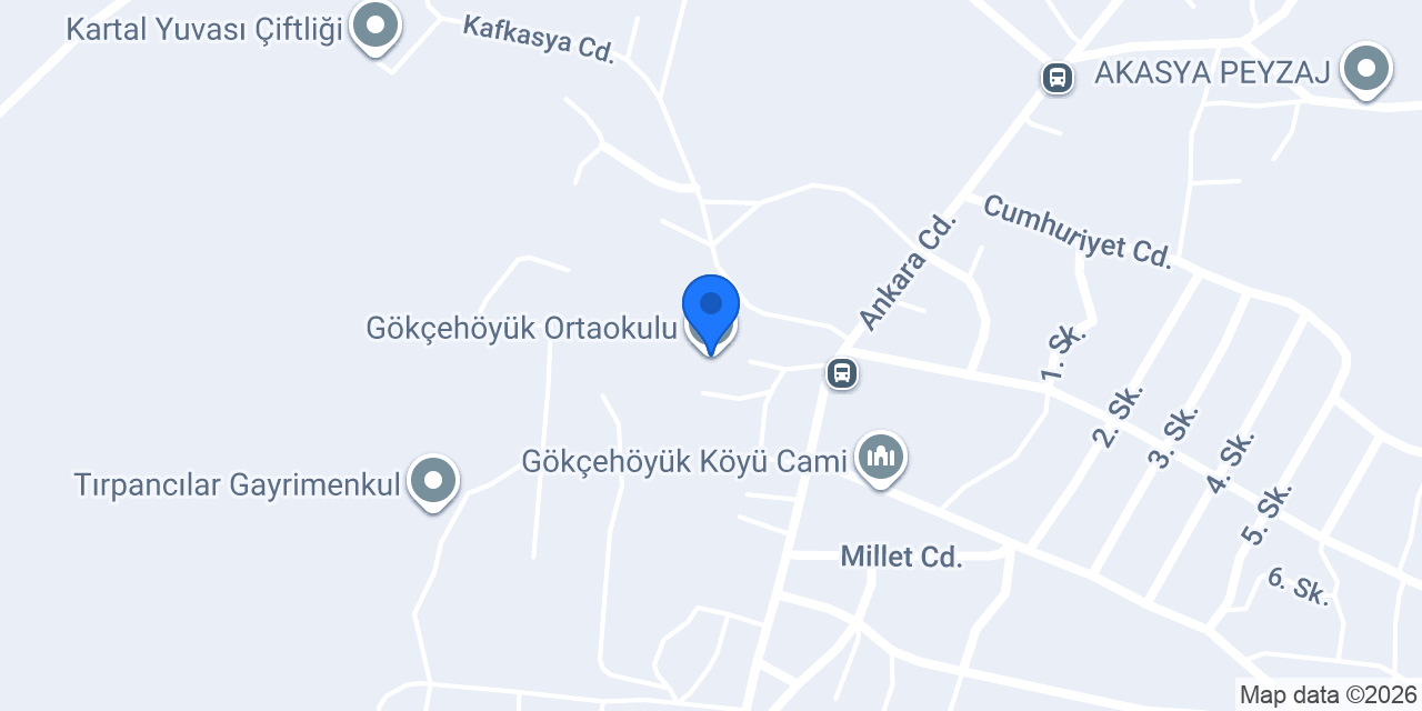 Gökçehöyük Ortaokulu konumu