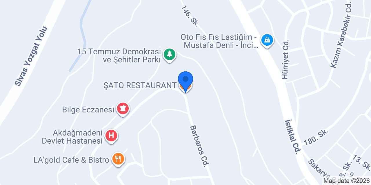 ŞATO RESTAURANT konumu