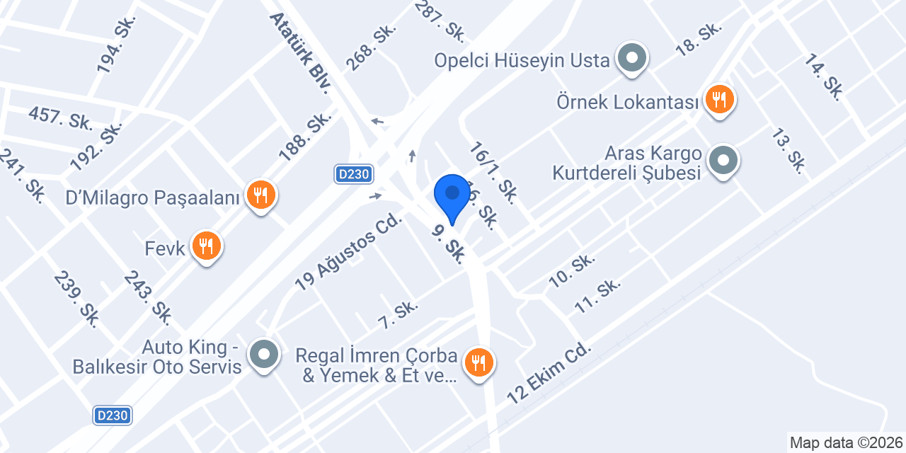 Ferah Otomotiv konumu