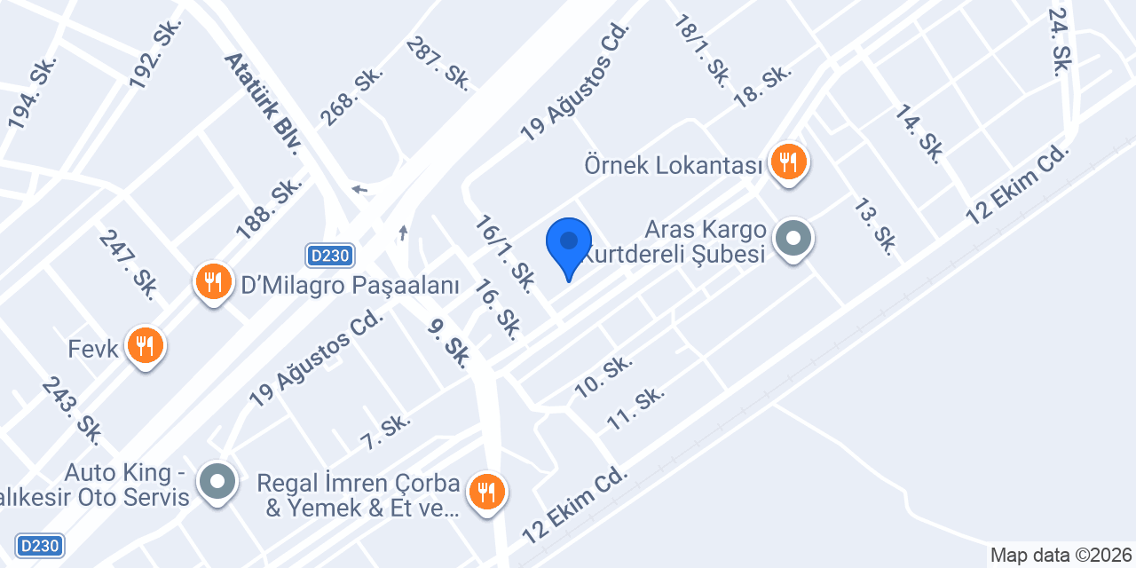 Sadık Otomotiv konumu