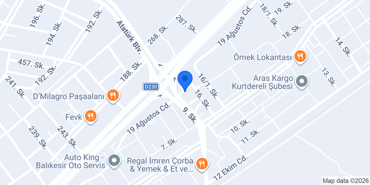 Adres Izgara konumu