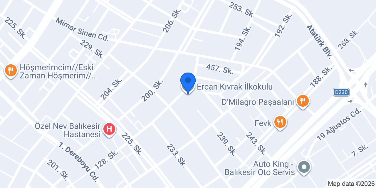 Ercan Kıvrak İlkokulu konumu