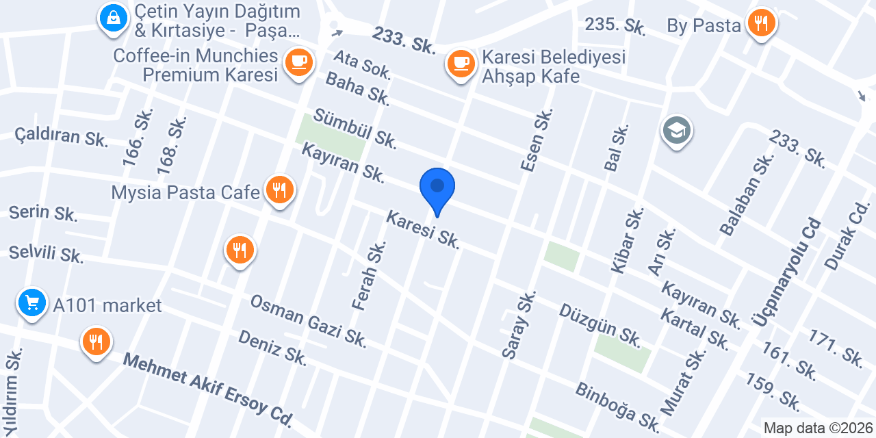 Üçeldaş Eczanesi konumu