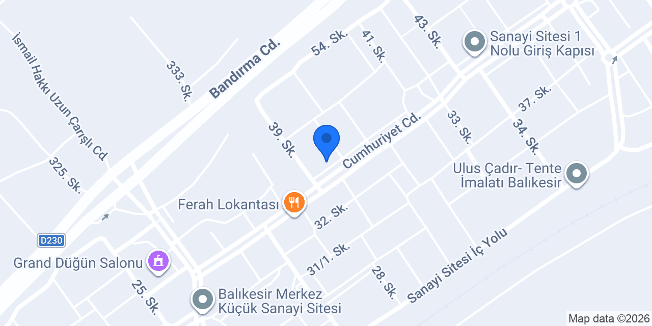 Özenç Çelik Kapı Ferforje konumu