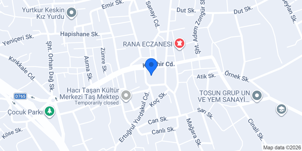 Keskin İlçe Nüfus Müdürlüğü konumu