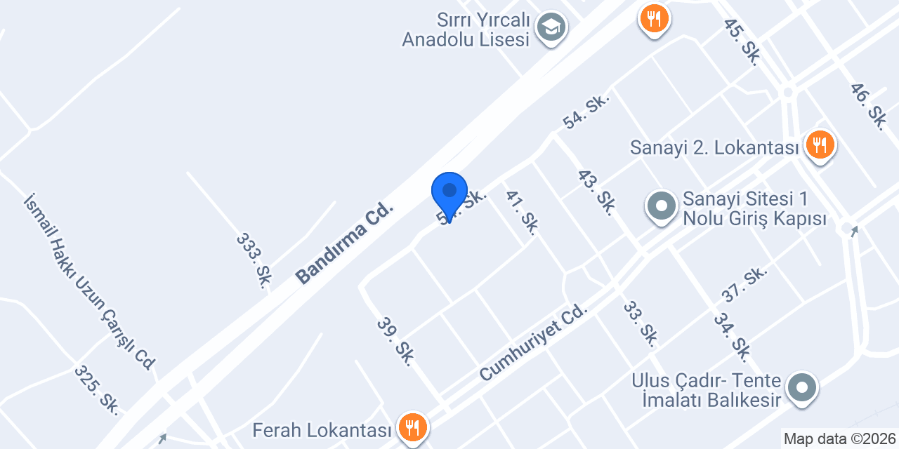 Pakcam - Sanayi Fabrika konumu