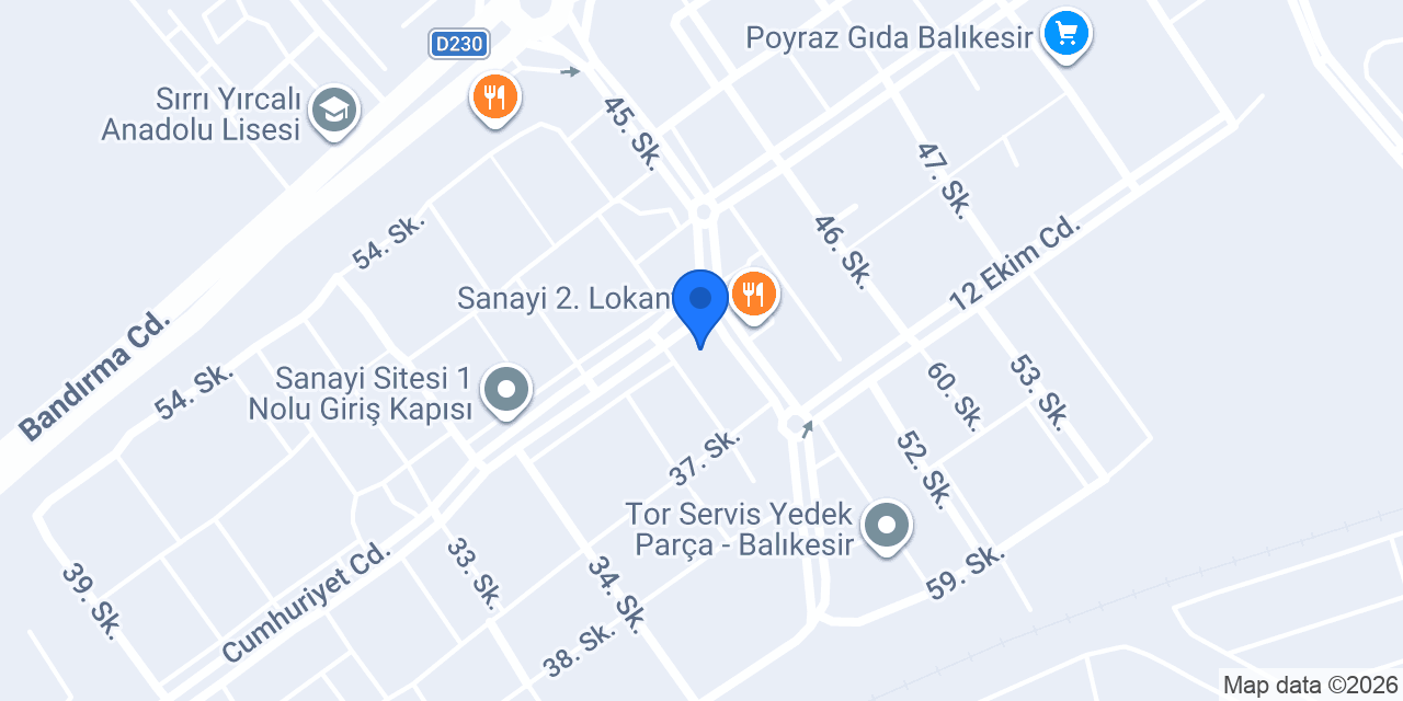 Saatli Acil Kargo konumu