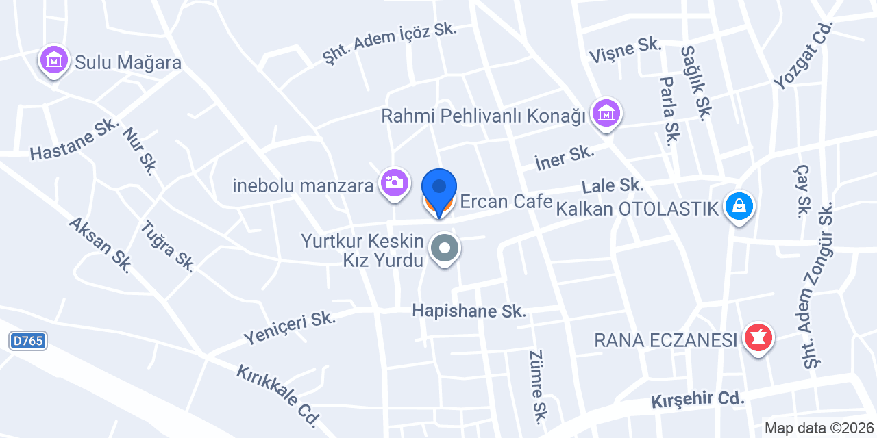 Ercan Cafe konumu