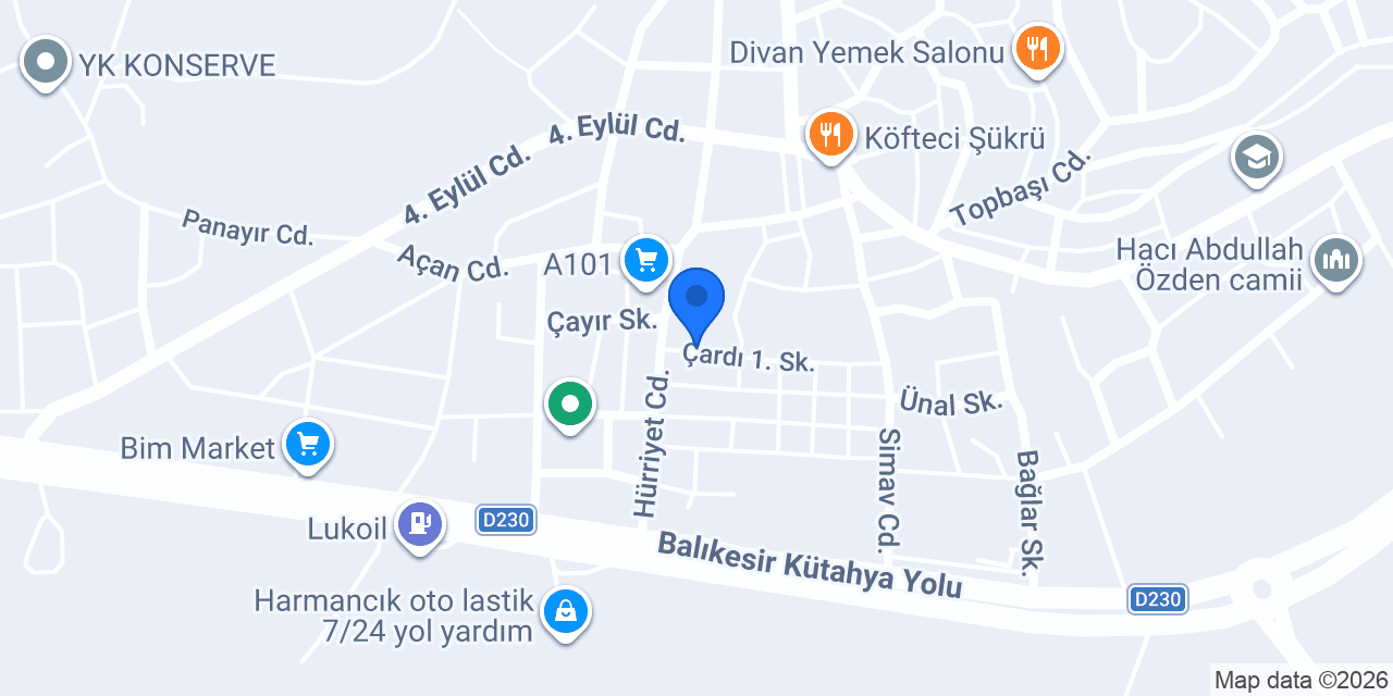 Harmancık Güleç Apart konumu