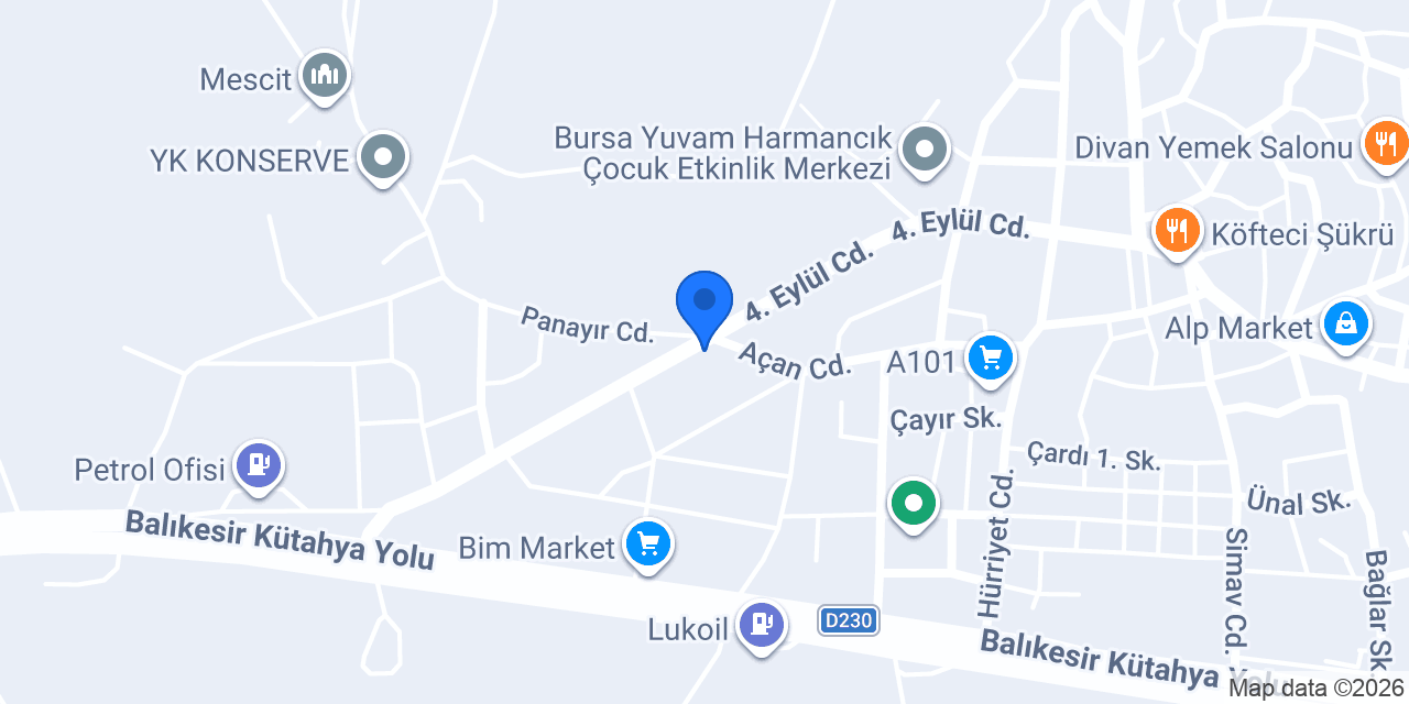 BURSA HARMANCIK İLÇE MİLLİ EĞİTİM MÜDÜRLÜĞÜ konumu