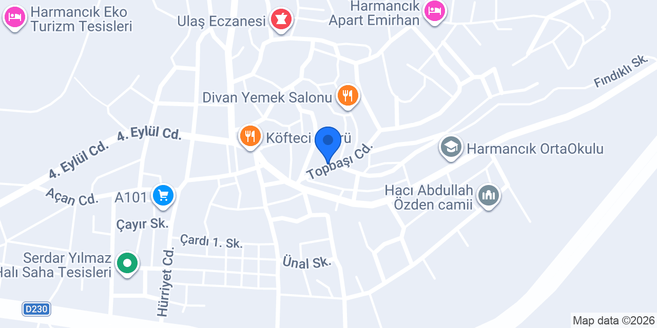 Harmancık Deniz Apart konumu