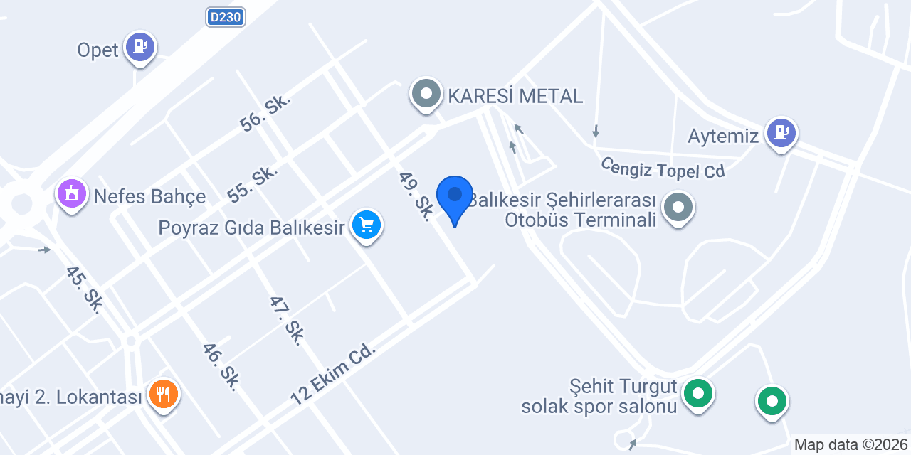 Onlas Lastik Kaplama konumu