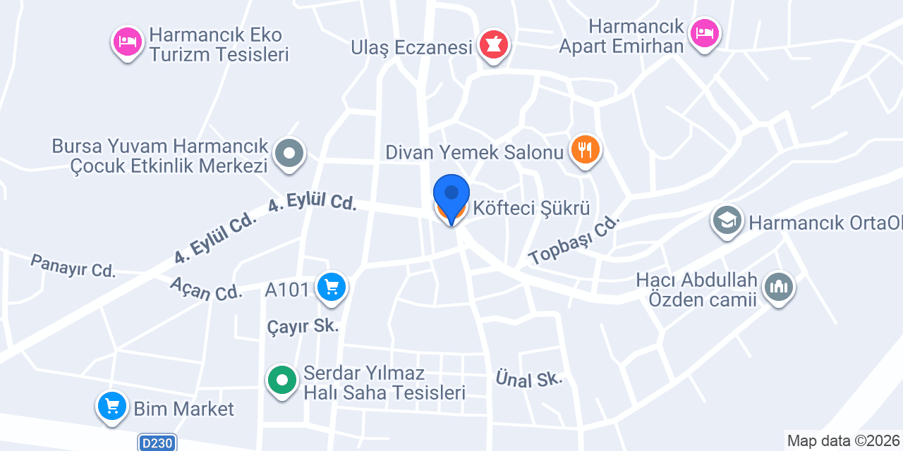 Köfteci Şükrü konumu