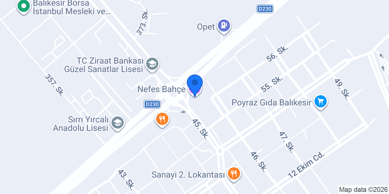 Nefes Bahçe konumu