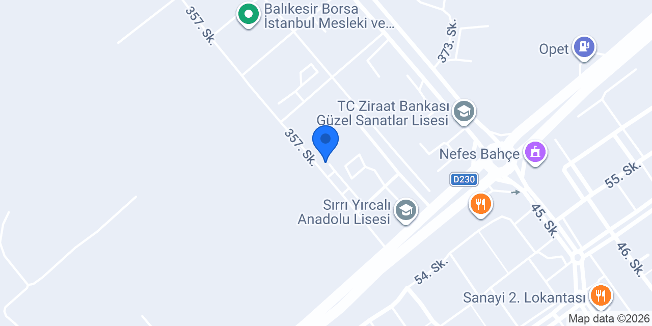 Erfene yemek konumu