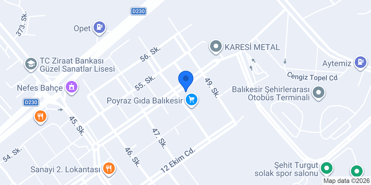 Çelmak Tarim Makinalari Sanayi Şube konumu