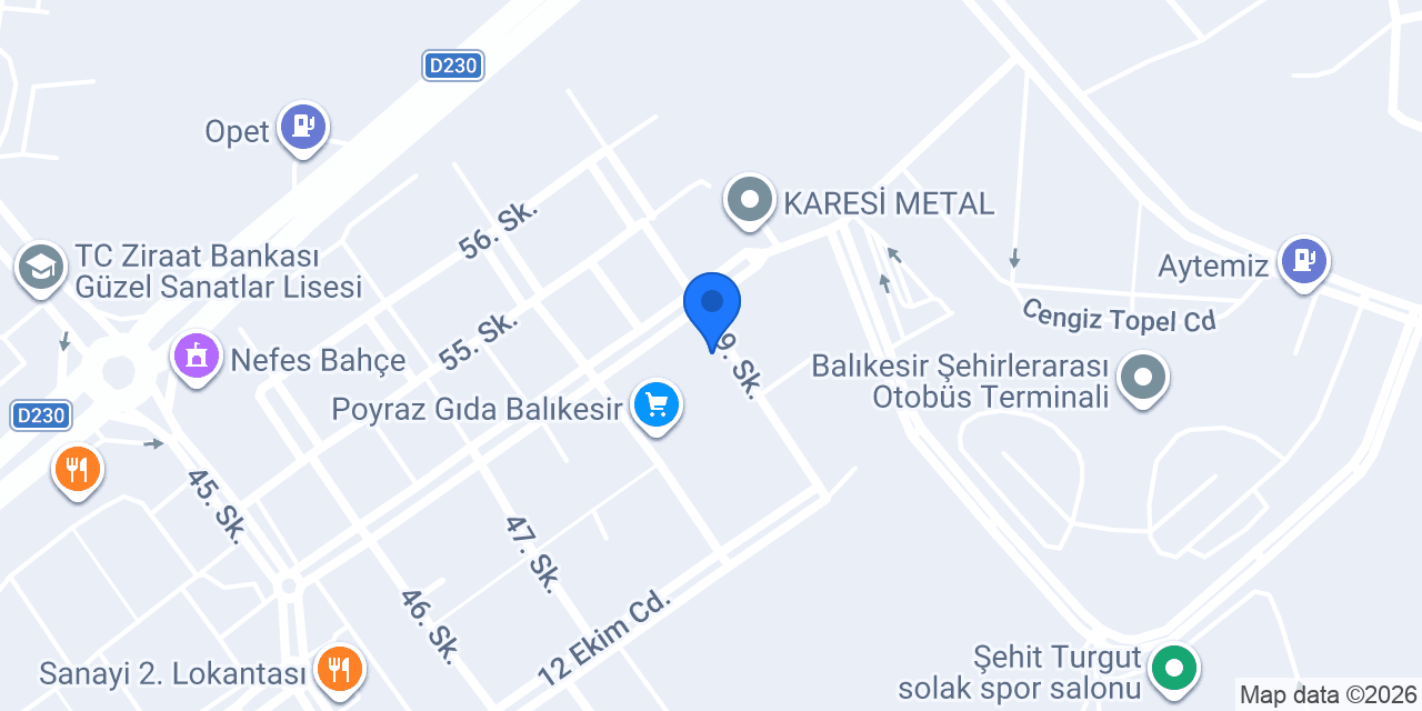 Ayman Ofset Matbaa konumu