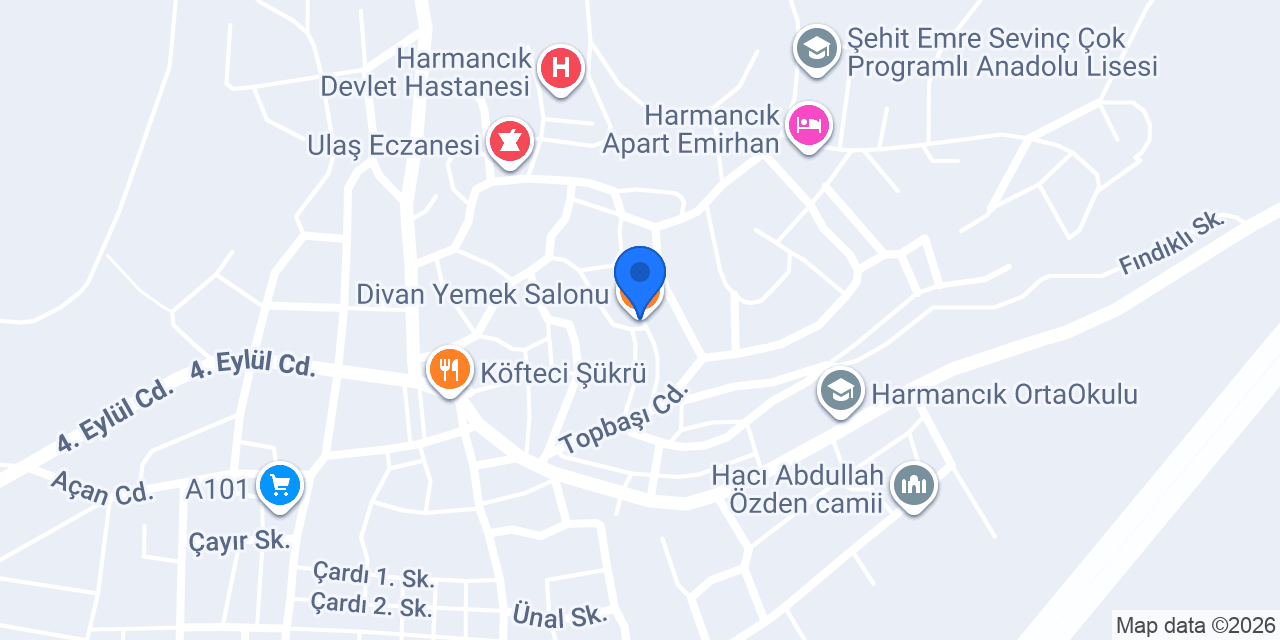 Divan Yemek Salonu konumu