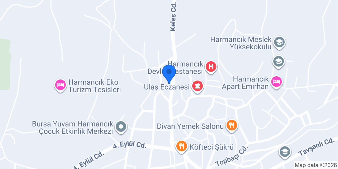 Harmancık Özger Kardeşler Apart konumu