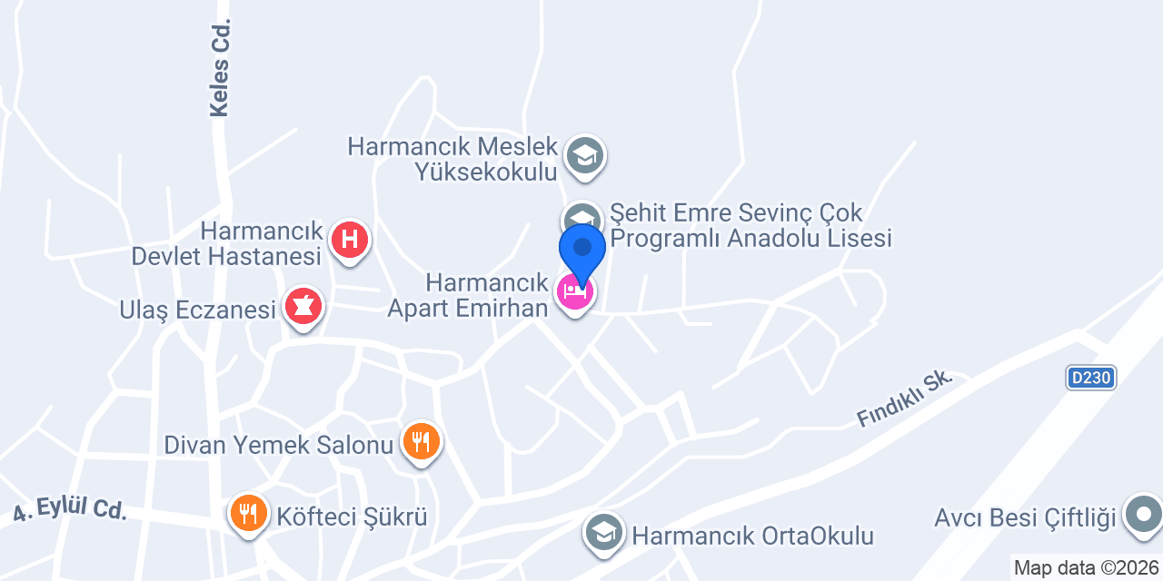 Harmancık Tufan apart konumu