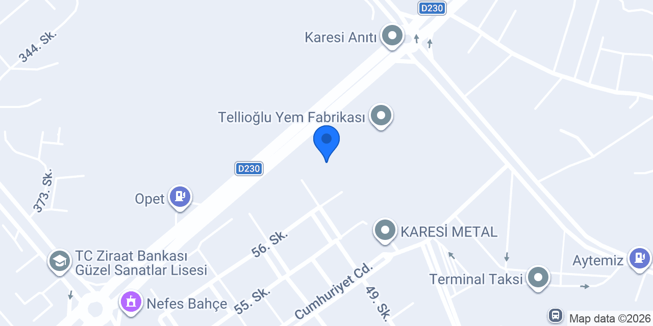 Çamlıca Taksi konumu