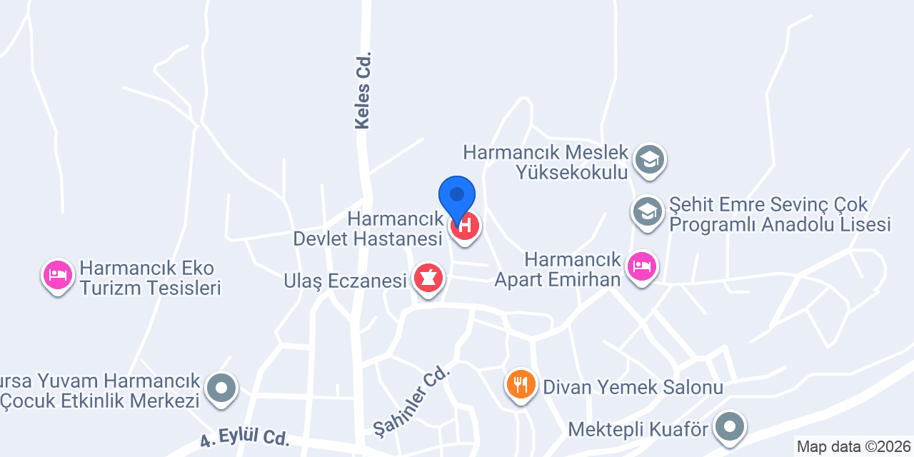 Harmancık Aile Sağlık Mrk. konumu