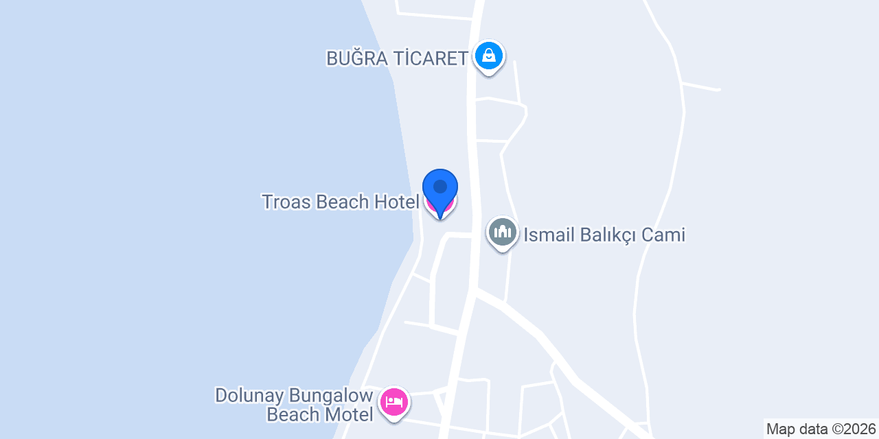 Troas Beach Hotel konumu