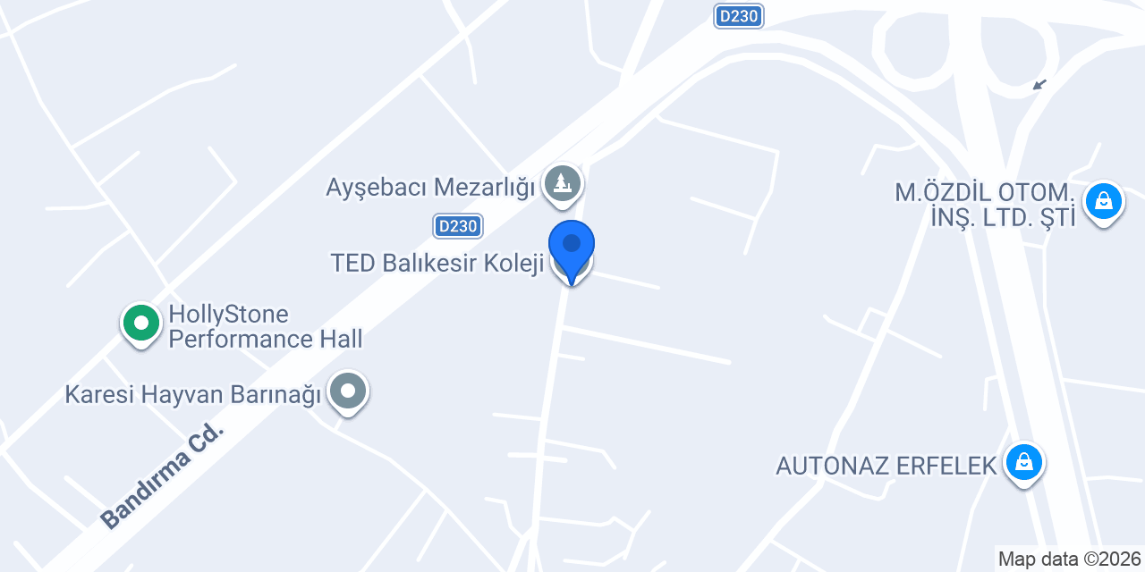 TED Balıkesir Koleji konumu