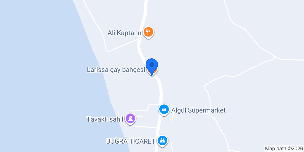 Larissa çay bahçesi konumu