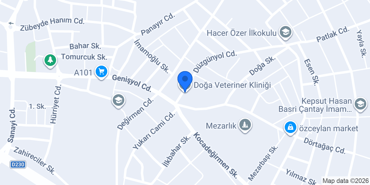 Doğa Veteriner Kliniği konumu