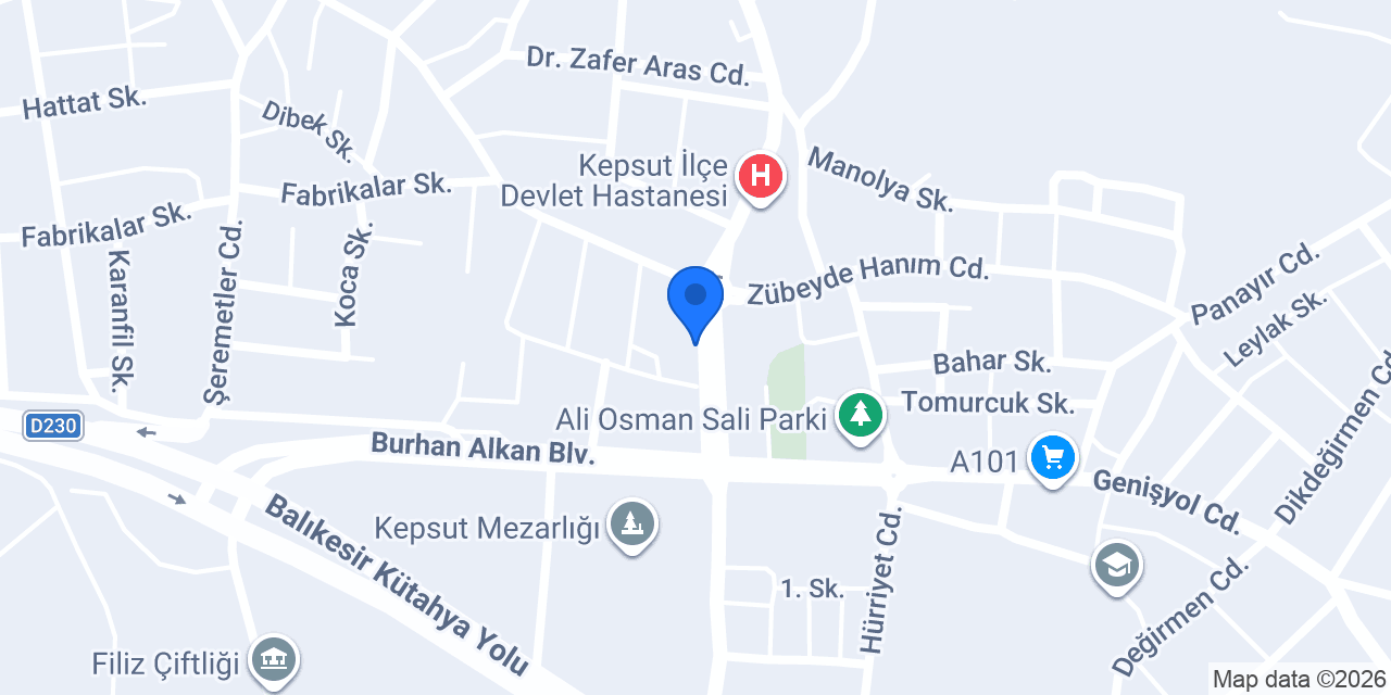 Ptt-kepsut Şubesi konumu