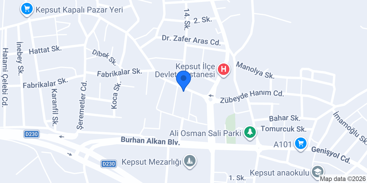 Arslan Simit Fırını konumu