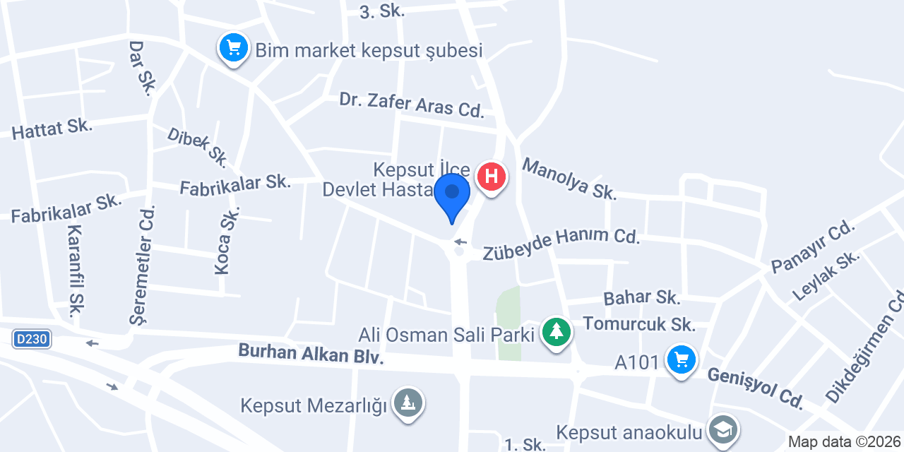 Eczane AVCI konumu