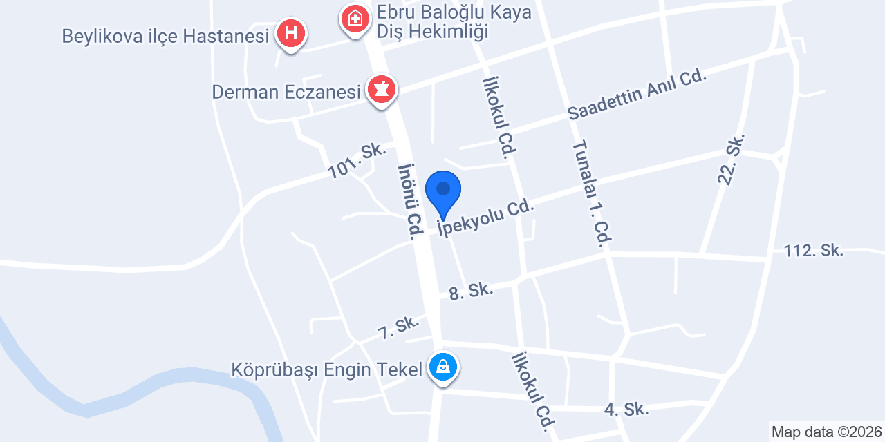 BEYLİKOVA OTEL konumu