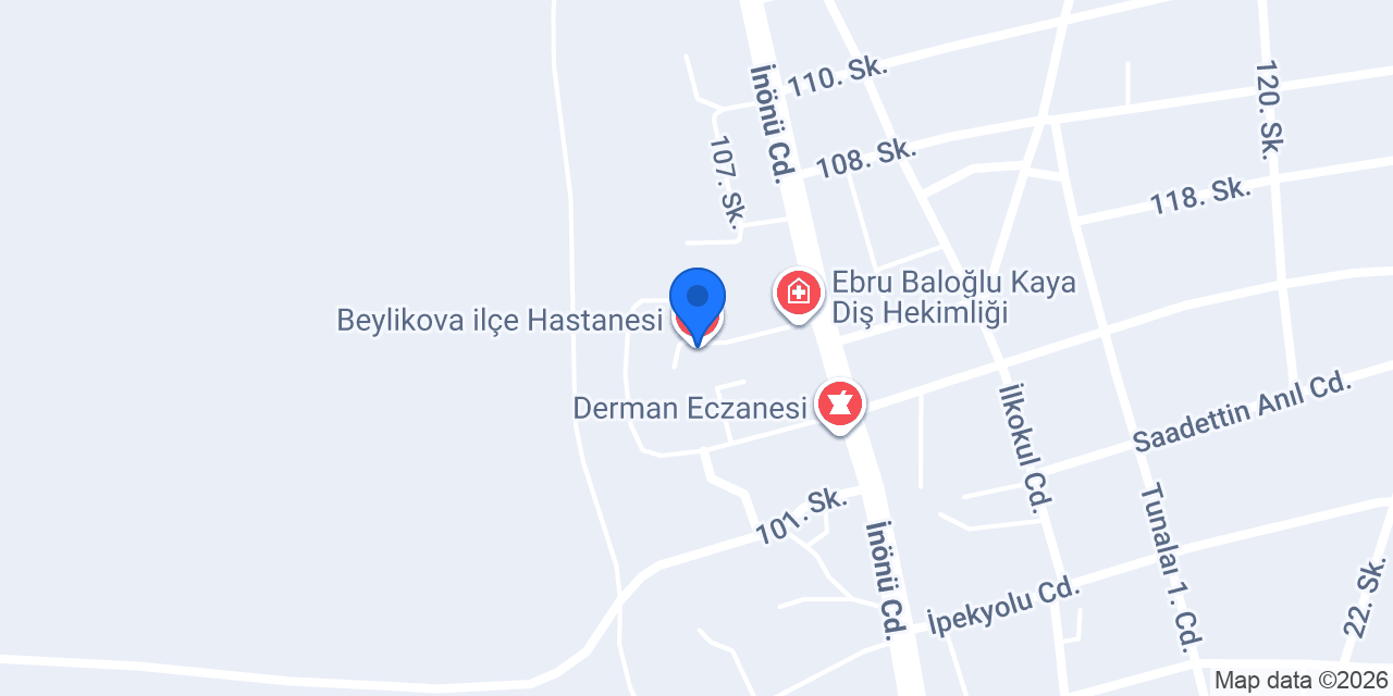 Beylikova ilçe Hastanesi konumu