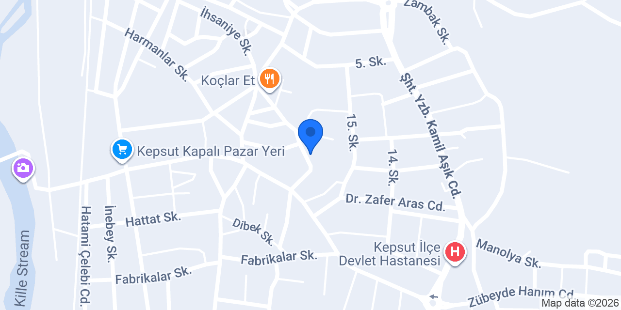 Kepsut meydan taksi konumu
