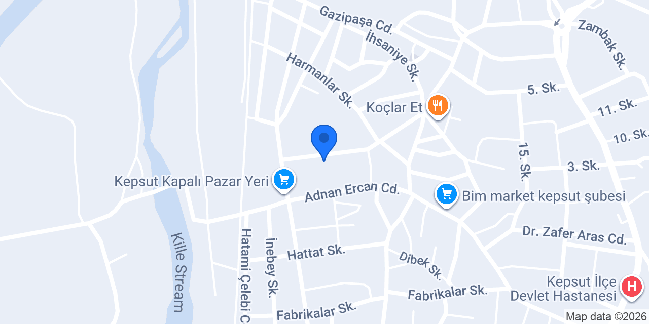 Kepsut İlçe Halk Kütüphanesi konumu