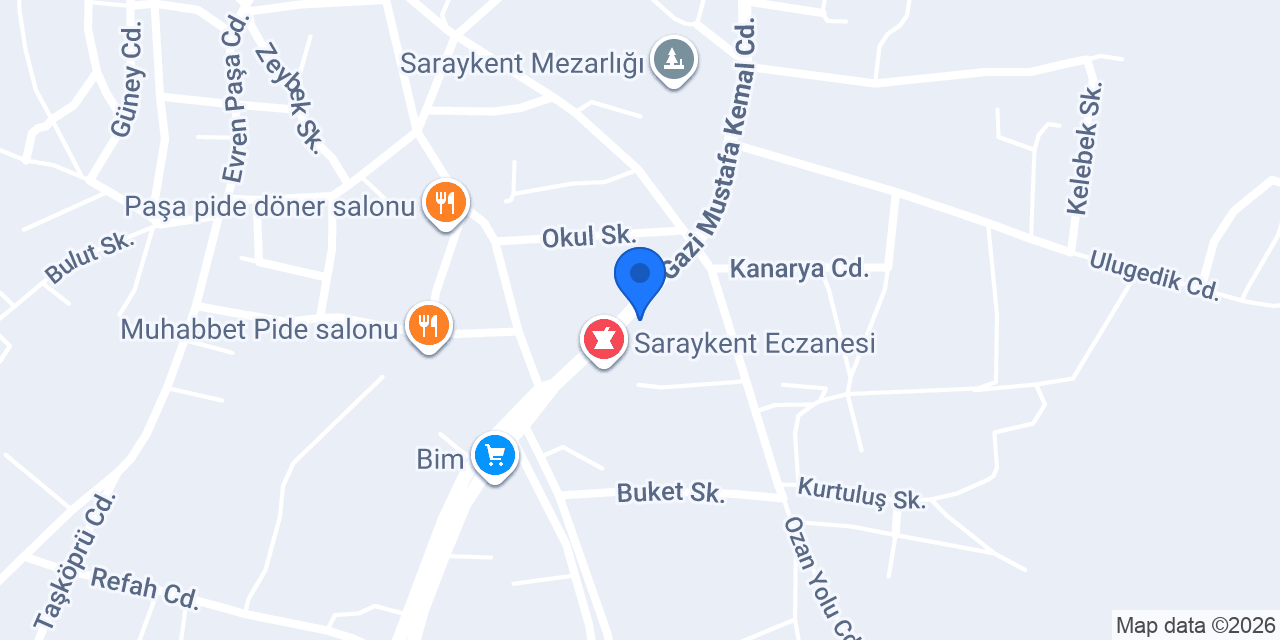DİLA Eczanesi konumu