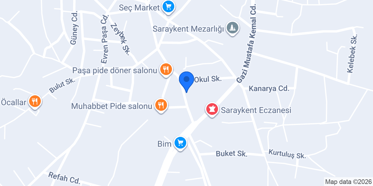 Zanbaklar Ltd. Şti. konumu