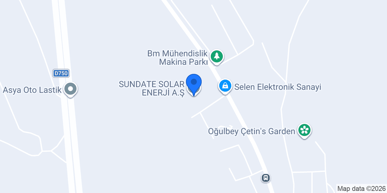 SUNDATE SOLAR ENERJİ A.Ş. konumu