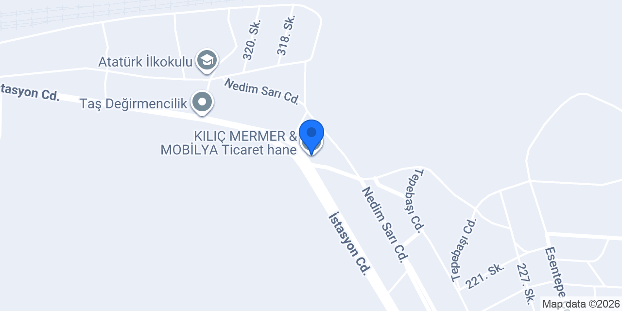 KILIÇ MERMER & MOBİLYA Ticaret hane konumu