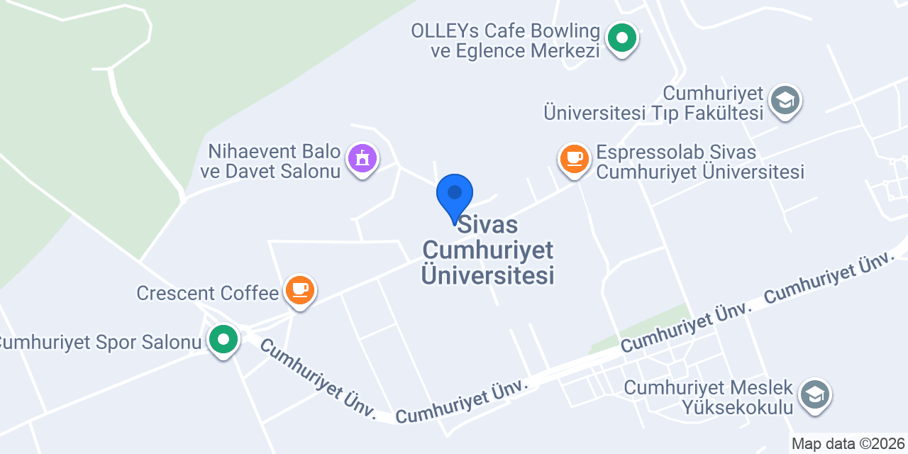 Yapı Kredi - Cumhuriyet Üniversitesi Şubesi konumu
