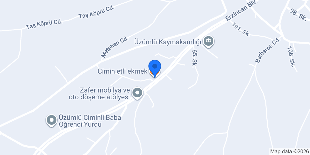 Cimin etli ekmek konumu