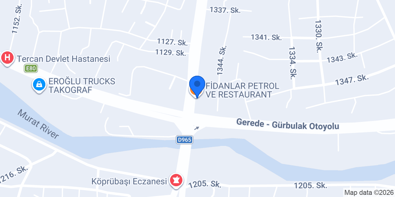 FİDANLAR PETROL VE RESTAURANT konumu