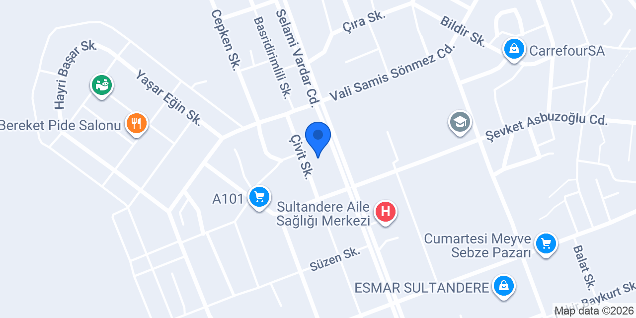 ÜNLÜER TERZİ konumu