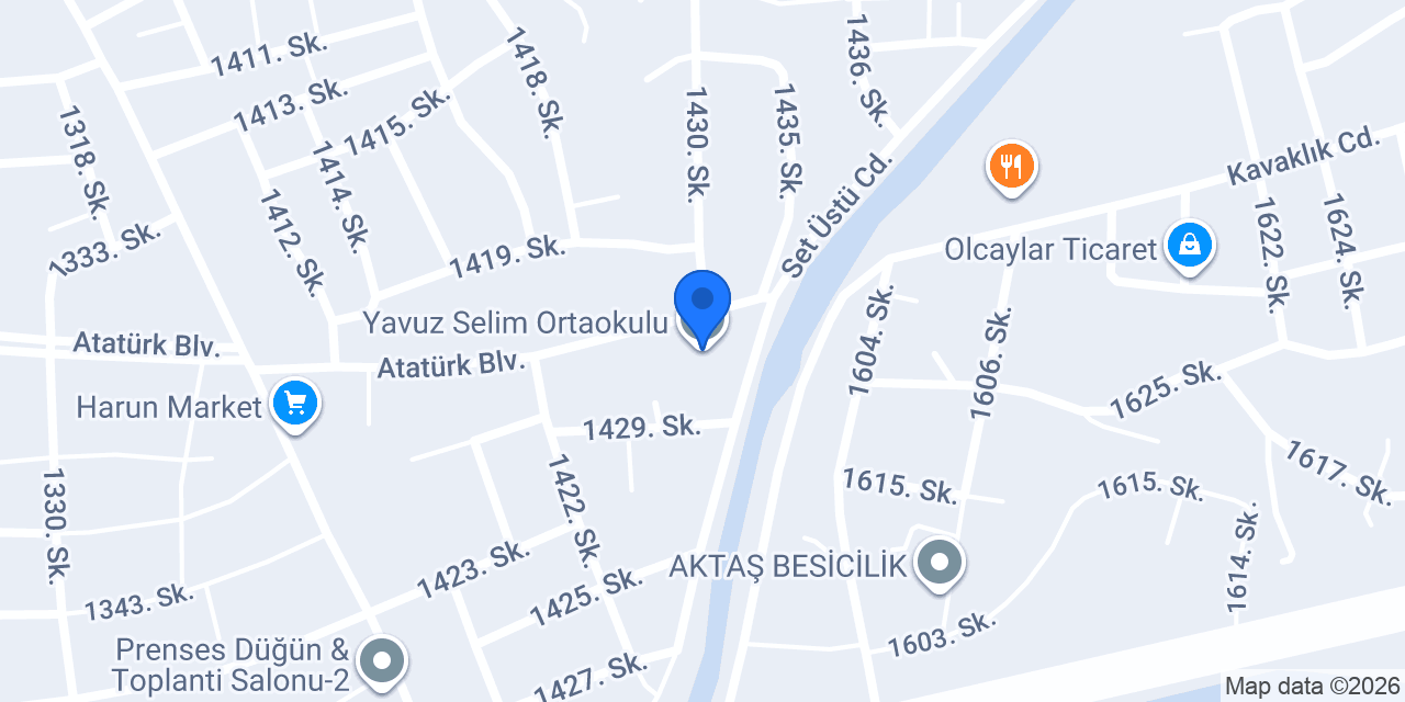 Yavuz Selim Ortaokulu konumu