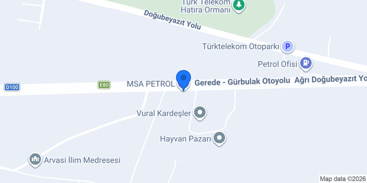 MSA PETROL konumu